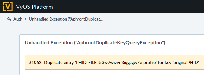 AphrontDuplicateKeyQueryException